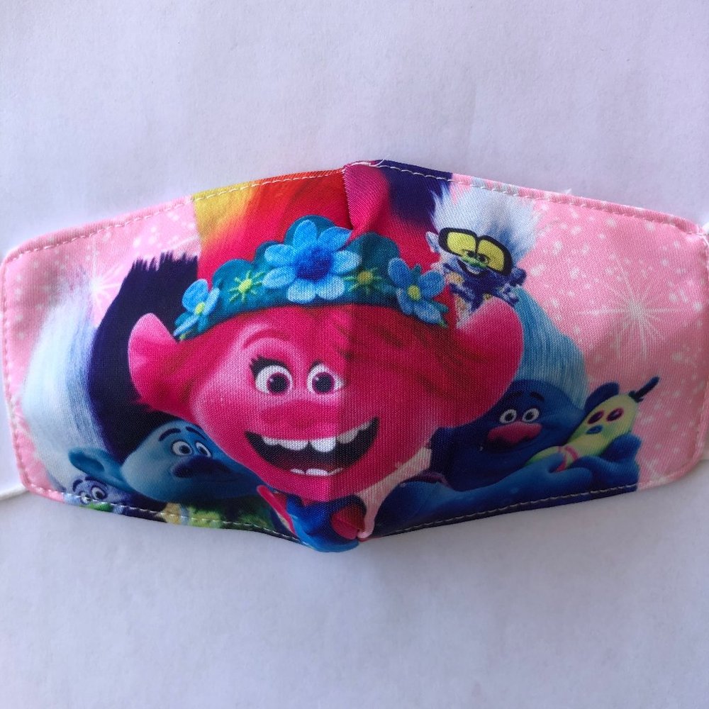 1 pc kids girl face mask trolls